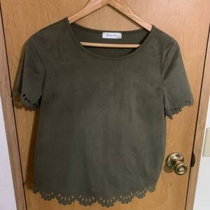 Jasmine Green Embellished Crop Blouse